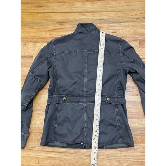 J.Crew Relaxed Boyfriend Field Jacket Women’s XS Brown Olive Cotton Snap Front - Picture 10 of 10